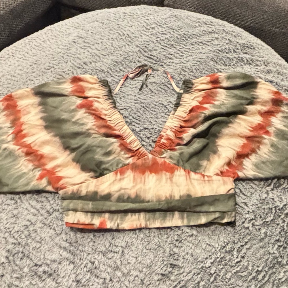 Tie-Dye V-Neck Women's Top